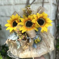 Ayçiçeği dekorlu İsteme Tepsisi